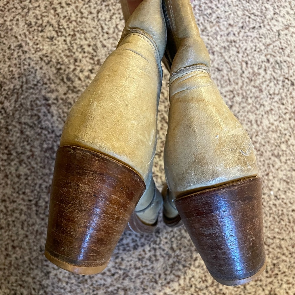 Vintage Miss Capezio boots western size 8 off white excellent vintage used cond - Picture 5 of 6